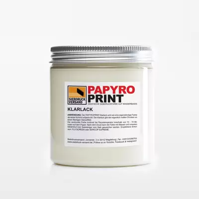 Paint for paper and cardboard [clear varnish]