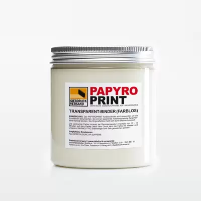 Paint for paper and cardboard [colorless binder]